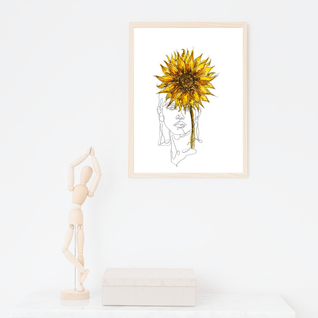 palm illustration, palm watercolor, floral watercolor, botanic watercolor, tropical watercolor, flower watercolor, sunflower watercolor