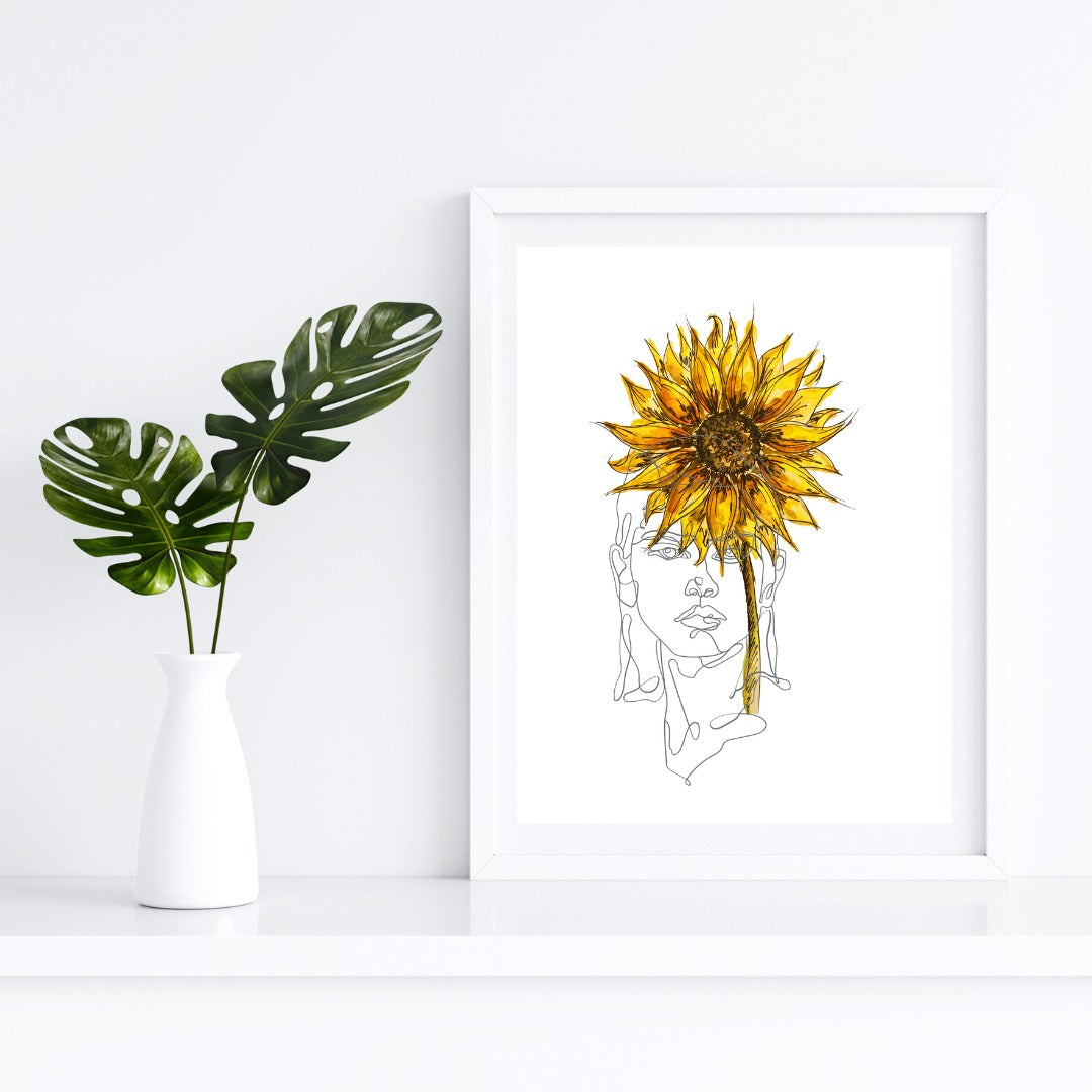 palm illustration, palm watercolor, floral watercolor, botanic watercolor, tropical watercolor, flower watercolor, sunflower watercolor