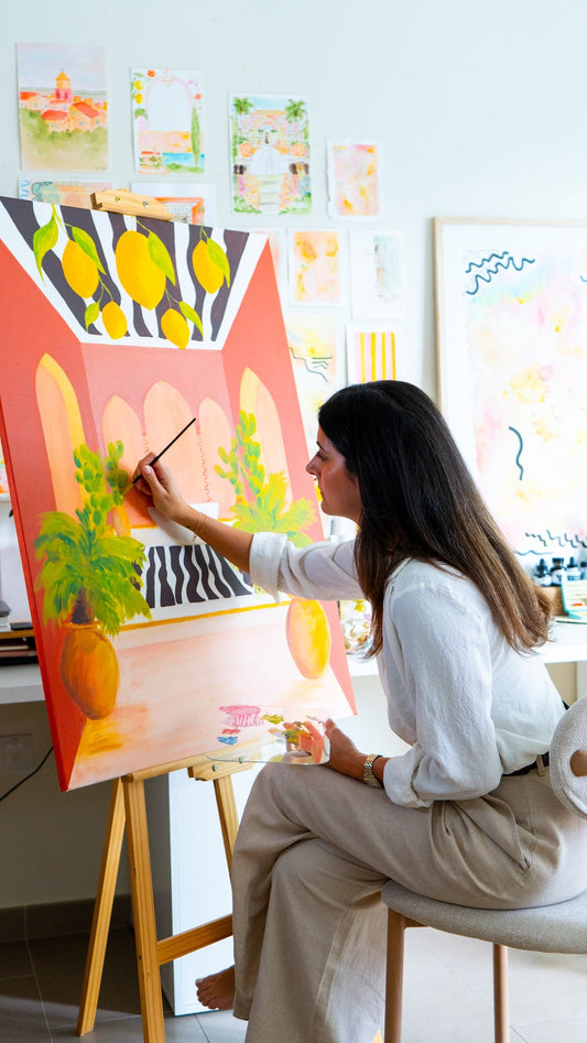 Original mixed media artwork by Tanya Hayek — Dubai & Nice-based artist