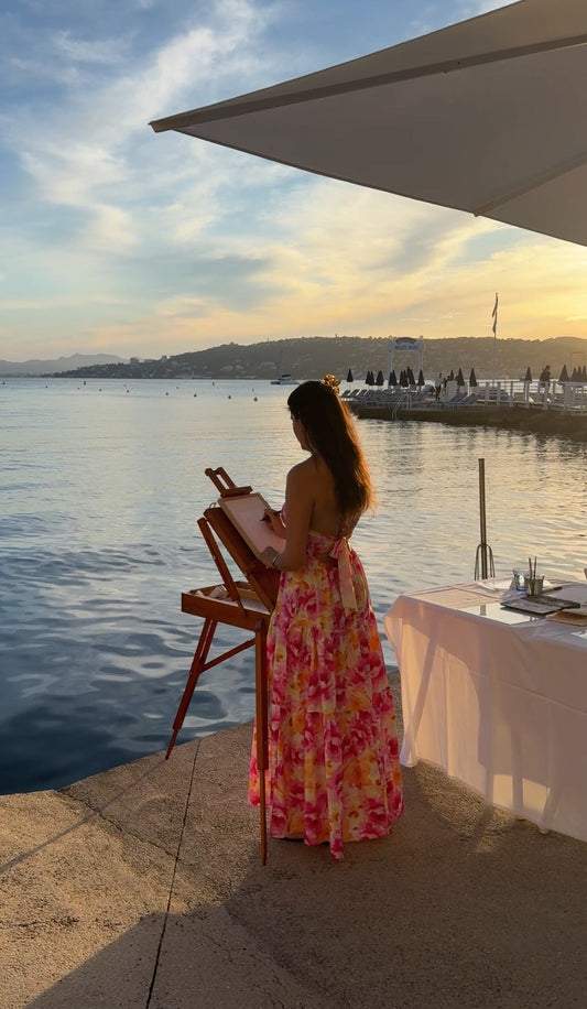 A Sunset Wedding at Hôtel Belles Rives: Painting Melanie & Robby on the French Riviera