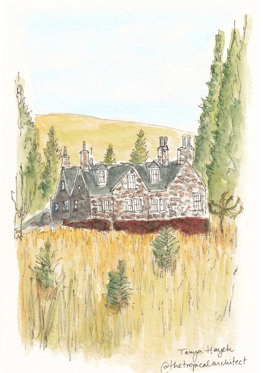 Custom House Portrait | Watercolor Painting of Your Home or Building