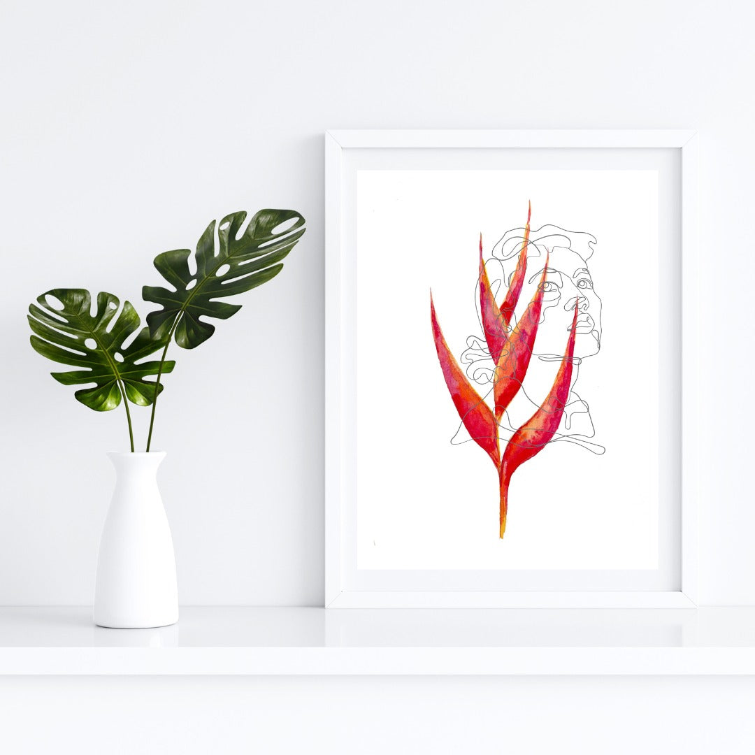 palm illustration, palm watercolor, floral watercolor, botanic watercolor, tropical watercolor, flower watercolor, sunflower watercolor, bird of paraside watercolor, heliconia watercolor