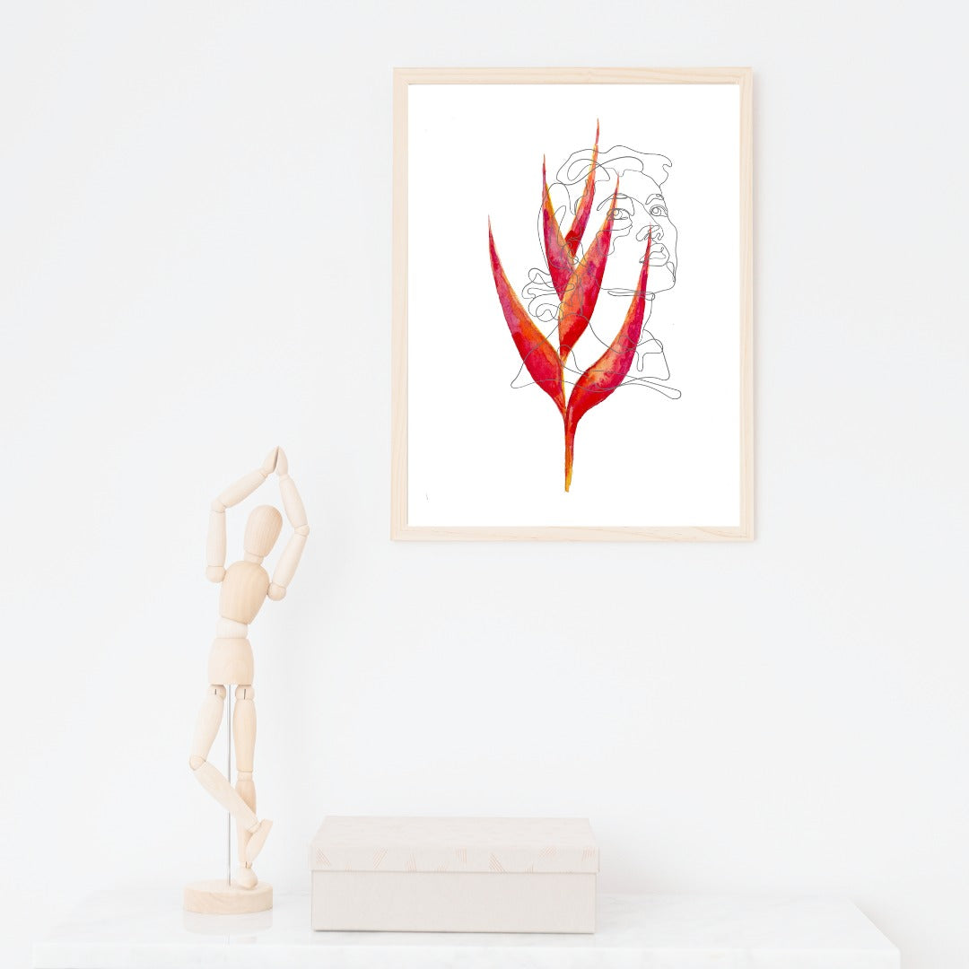 palm illustration, palm watercolor, floral watercolor, botanic watercolor, tropical watercolor, flower watercolor, sunflower watercolor, bird of paraside watercolor, heliconia watercolor