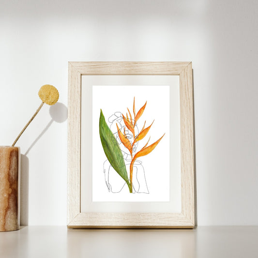 palm illustration, palm watercolor, floral watercolor, botanic watercolor, tropical watercolor, flower watercolor, sunflower watercolor, bird of paraside watercolor