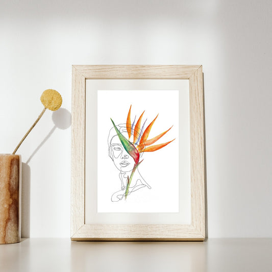 palm illustration, palm watercolor, floral watercolor, botanic watercolor, tropical watercolor, flower watercolor, sunflower watercolor, bird of paraside watercolor